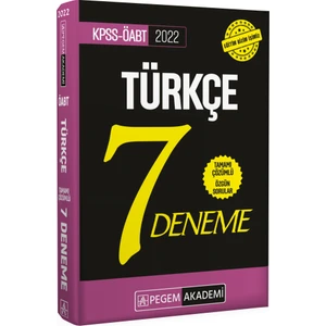 Pegem Akademi Yayıncılık 2022 ÖABT Türkçe Öğretmenliği Tamamı Çözümlü 7 Deneme