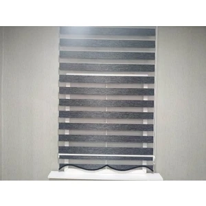 Story Perde Dilimli Soft Bamboo Siyah Zebra Perde