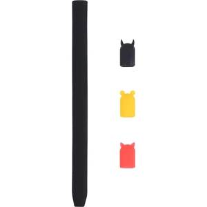 4 In 1 Stylus Kalem Karikatür Hayvan Silikon Koruyucu Kılıf Apple Kalem 2 (Siyah)  (Yurt Dışından)