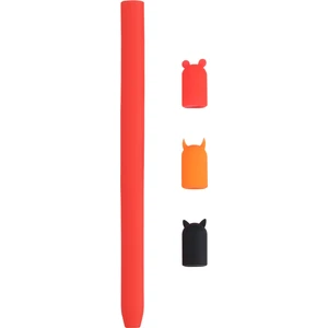 4 In 1 Stylus Kalem Karikatür Hayvan Silikon Koruyucu Kılıf Elma Kalem 1 (Kırmızı)  (Yurt Dışından)