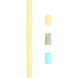 4 In 1 Stylus Kalem Karikatür Hayvan Silikon Koruyucu Kılıf Apple Kalem 1 (Sarı)  (Yurt Dışından)