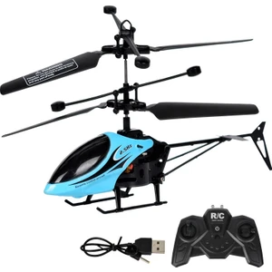 Uzaktan Kumandalı 2 Kanallı Mini Şarjlı Helikopter - Mavi (Yurt Dışından)