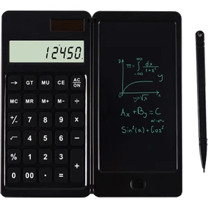 Dijital LCD Yazma Tabletli Şarj Edilebilir Hesap Makinesi - Siyah (Yurt Dışından)