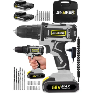 12 V 1.2 Ah Gtx-1 Darbeli Çift Metal Şanzuman Bakır Sargili Şarjlı Çift Akülü Vidalama Matkap Gri