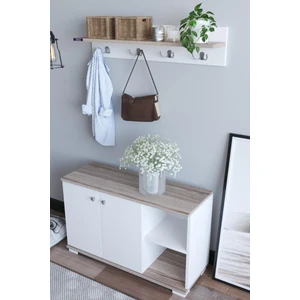 Royal Vestiyer Ayakkabılık Portmanto ve Duvar Askısı - Cordoba / Beyaz 