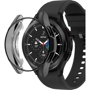 Samsung Galaxy Watch 4 Classic 46MM Kılıf 360 Full Round Soft Silicone Siyah
