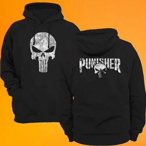 Punisher Baskılı 3 Ipl. Şardonlu %100 Pamuk, Içi Polar, Çok Kalın Sweatshirt