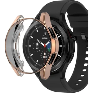 Samsung Galaxy Watch 4 Classic 46MM Kılıf 360 Full Round Soft Silicone Rose Gold