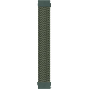 Amazfit Gts 2 42MM Kordon, (Large Size, 165MM) Braided Solo Loop Band Koyu Yeşil