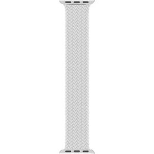 Apple Watch Uyumlu Se 40MM Kordon, (Medium Size, 147MM) Braided Solo Loop Band Beyaz