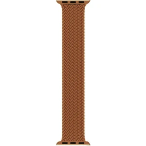 Apple Watch Uyumlu Series 6 40MM Kordon, (Small Size, 127MM) Braided Solo Loop Band Kahverengi