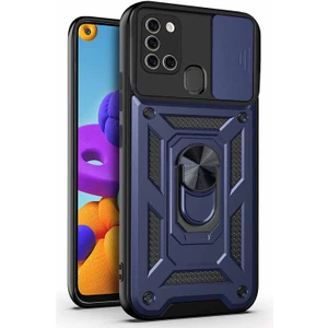 Samsung Galaxy A21S Kılıf Impact Resistant Lacivert