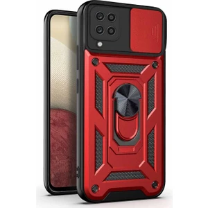 Samsung Galaxy A12 Kılıf Impact Resistant Kırmızı