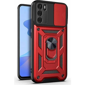 Oppo A16 Kılıf Impact Resistant Kırmızı