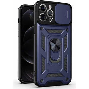 Apple iPhone 12 Pro Max Kılıf Impact Resistant Lacivert