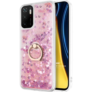Xiaomi Poco M3 Pro Kılıf Glitter Liquid Holder Pembe