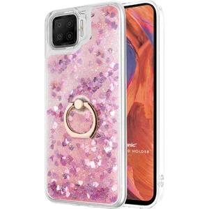 Oppo A73 Kılıf Glitter Liquid Holder Pembe