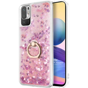 Xiaomi Redmi Note 10 5g Kılıf Glitter Liquid Holder Pembe