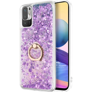 Xiaomi Redmi Note 10 5g Kılıf Glitter Liquid Holder Mor