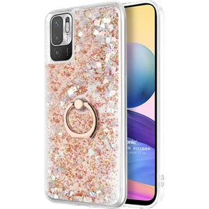Xiaomi Redmi Note 10 5g Kılıf Glitter Liquid Holder Gold