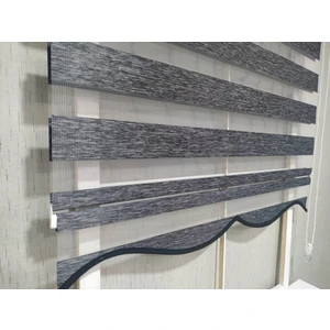 Story Perde Dilimli Soft Bamboo Siyah Zebra Perde