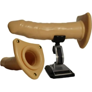 19 cm Içi Boş Belden Bağlamalı Külotlu Protez Strapon Penis Dildo