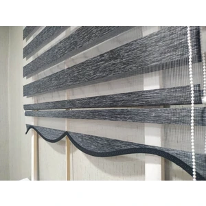 Story Perde Dilimli Soft Bamboo Siyah Zebra Perde