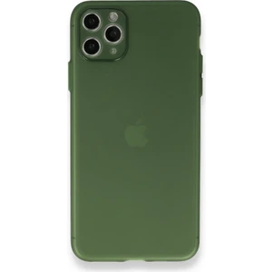 Apple iPhone 11 Pro Max Kılıf 0.3mm Ultra Ince Hayalet Yumuşak Kapak Yeşil