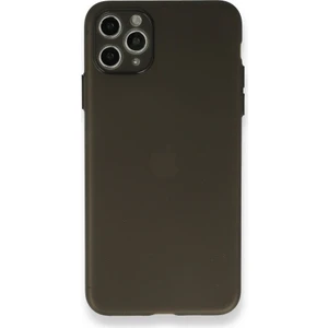 Apple iPhone 11 Pro Max Kılıf 0.3mm Ultra Ince Hayalet Yumuşak Kapak Gri
