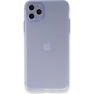 Apple iPhone 11 Pro Max Kılıf 0.3mm Ultra Ince Hayalet Yumuşak Kapak Mor