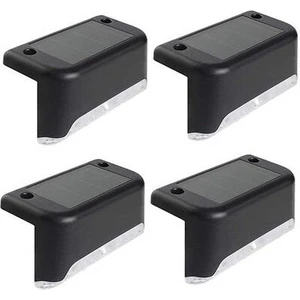 4 Adet Solar Köşebent LED Güneş Enerjili Şarj Edilen Balkon Merdiven Veranda Bahçe Lamba