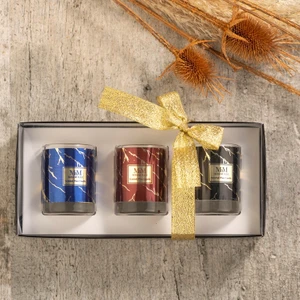 Brand Guard Mermer Desenli Mum Seti Hediyelik Dekoratif Mum 3'lü Set