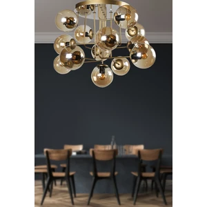 Hazeran 13.lü Eskitme Bal Glop Camlı Avize