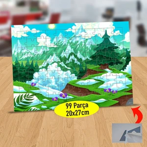 Karlı Doğa Manzarası 99 Parça Puzzle Yapboz TABLO-1196-469