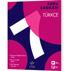 5 Yıldız Yayınları 7. Sınıf Türkçe Soru Bankası (Ciltli)