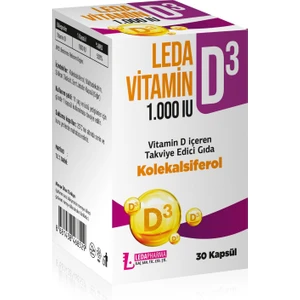 Leda Vitamin D3 1000IU 30 Kapsül