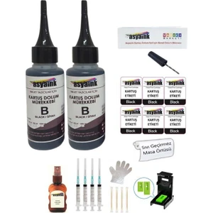 Canon E404/E414 Uyumlu Siyah Kartuş Dolum Seti - PG46