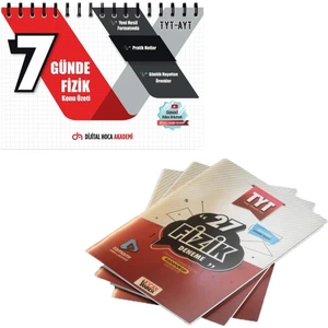 Dijital Hoca Akademi AYT-AYT 7 Günde Fizik Pratik Notlar 27 Deneme Seti