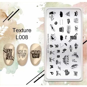 Born Pretty Stamper Desen Plakası Texture L008