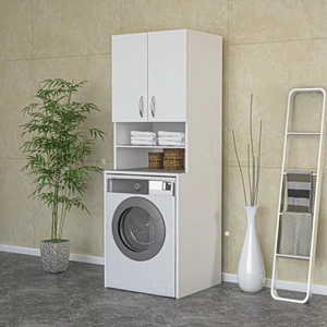 Era Home Banyo ve Alt Üst Çamaşır Makinesi Dolabı Kapaklı Dolap