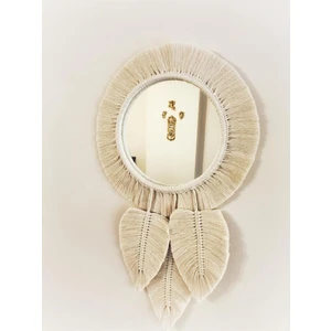 Peri Home Store Yaprak Tasarımlı Makrome Ayna