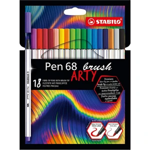 Pen 68 Brush Arty Fırça Uçlu Keçeli Kalem Seti 18'li