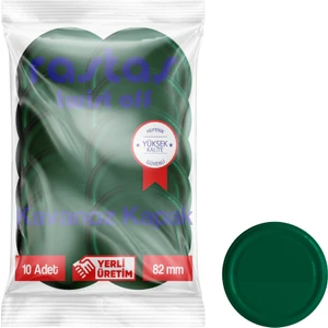 Paketli 10 Adet Kavanoz Kapağı - Zümrüt Yeşili- 82 mm.