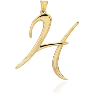 H Harfi Altın Kolye Ucu
