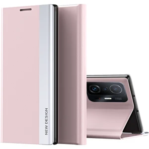 Xiaomi Mi 11T / Mi 11T Pro Için Ince Flip Deri Manyetik Kılıf Kapaklı Pembe (Yurt Dışından)