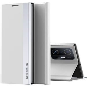 Xiaomi Mi 11T / Mi 11T Pro Için Ince Flip Deri Manyetik Kılıf Kapaklı Beyaz (Yurt Dışından)