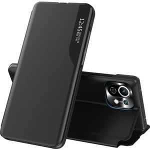 Xiaomi Mi 11 Lite Için Pu Deri Pencereli Flip Standı Koruyucu Kılıf Siyah (Yurt Dışından)