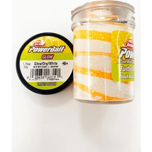 BERKLEY Powerbait Turbo Dough Trout Bait Glow-Org-White