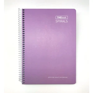 A4 Thebook Spiralli Sert Kapak Çizgili Defter 100 Yaprak Mor