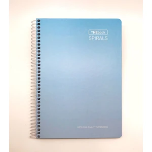 A4 Thebook Spiralli Sert Kapak Çizgili Defter 100 Yaprak Mavi